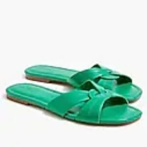 J. Crew Factory Vibrant Green Knot Sandals Size 7